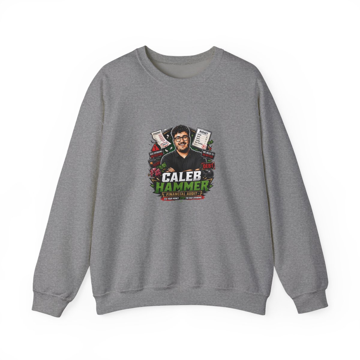 Caleb Hammer Crewneck Sweatshirt #7 - alternate angle 3, merchandise