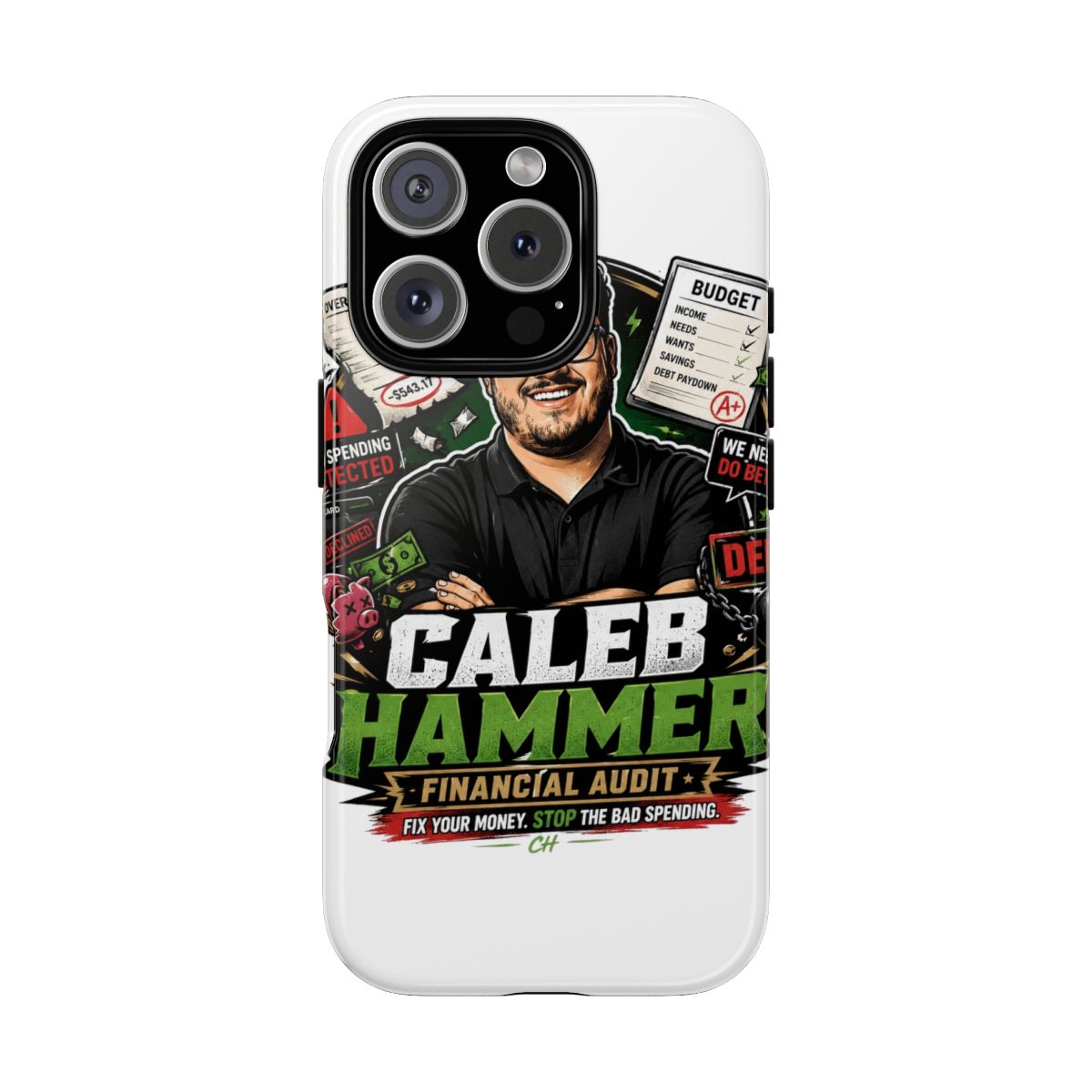 Caleb Hammer Phone Case #7 - alternate angle 2, merchandise
