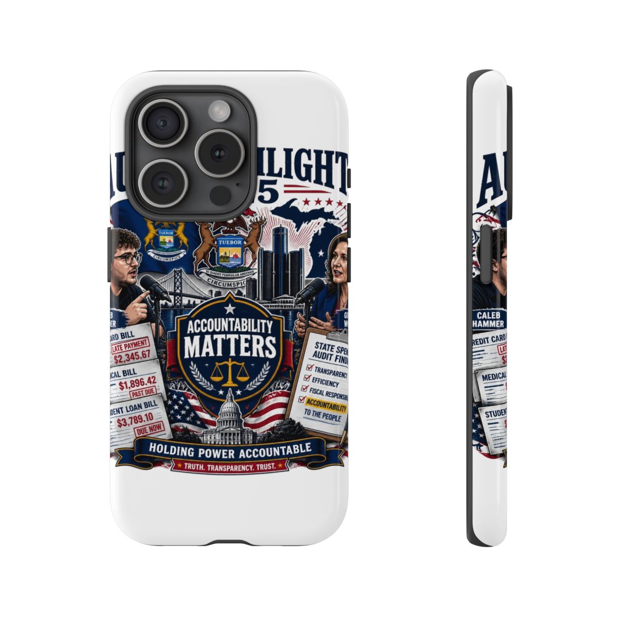Caleb Hammer "Accountability Matters" Phone Case - alternate angle 5, merchandise
