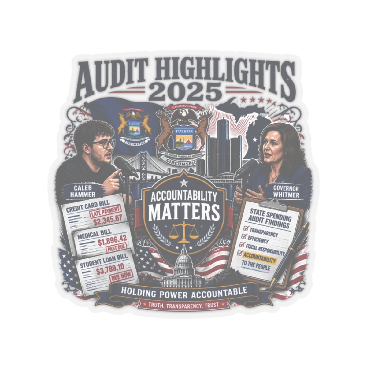 Caleb Hammer "Accountability Matters" Sticker