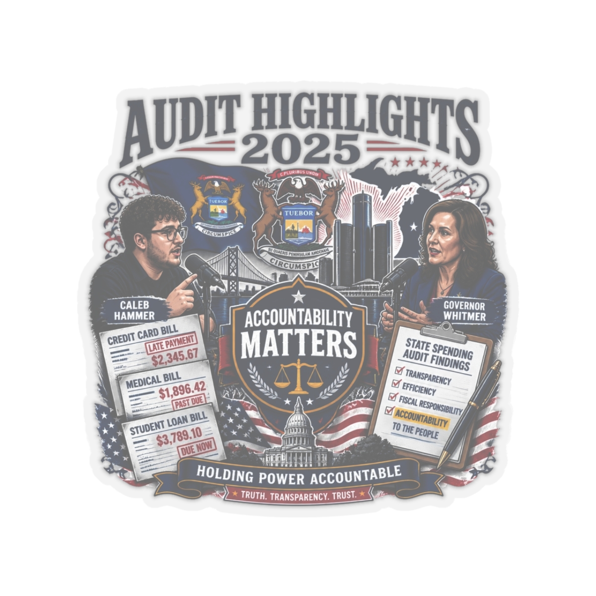Caleb Hammer "Accountability Matters" Sticker